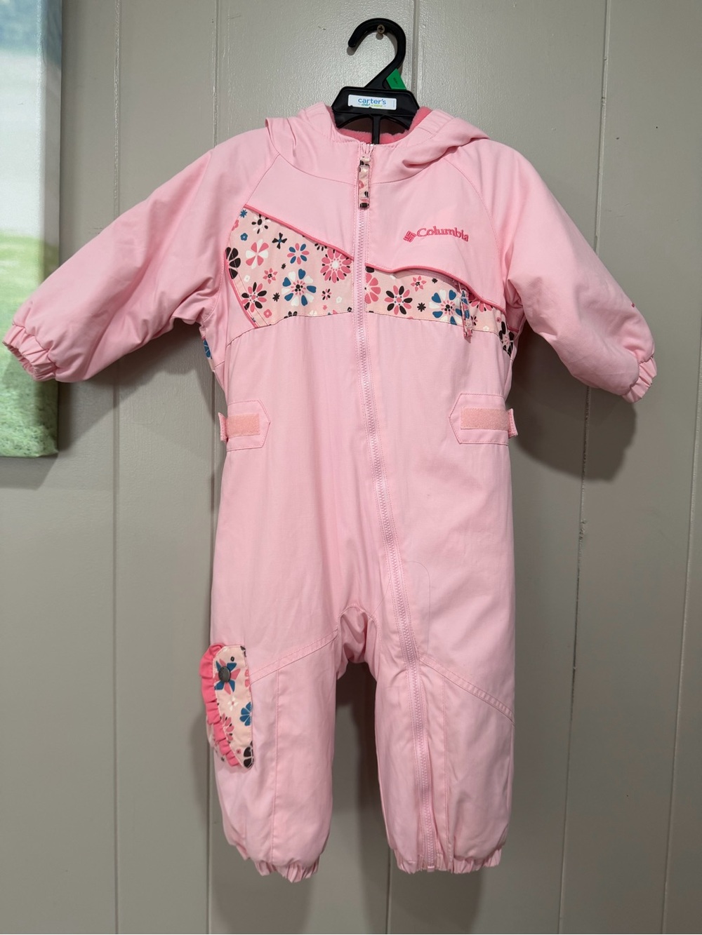 Columbia Infant Pink Fleece-Lined Snowsuit